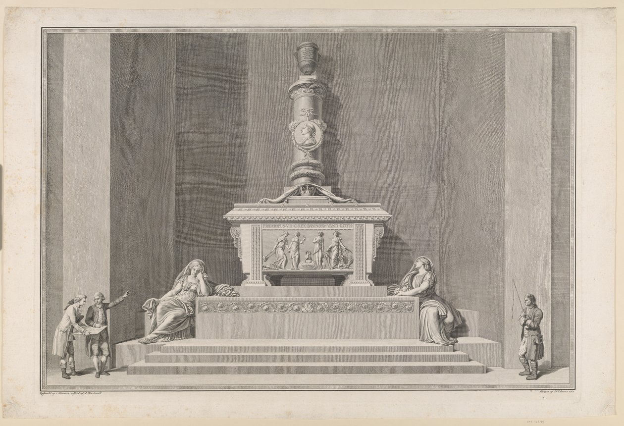 Roskilde Katedrali'ndeki Frederik V'nin mezar anıtı by J.F. Clemens