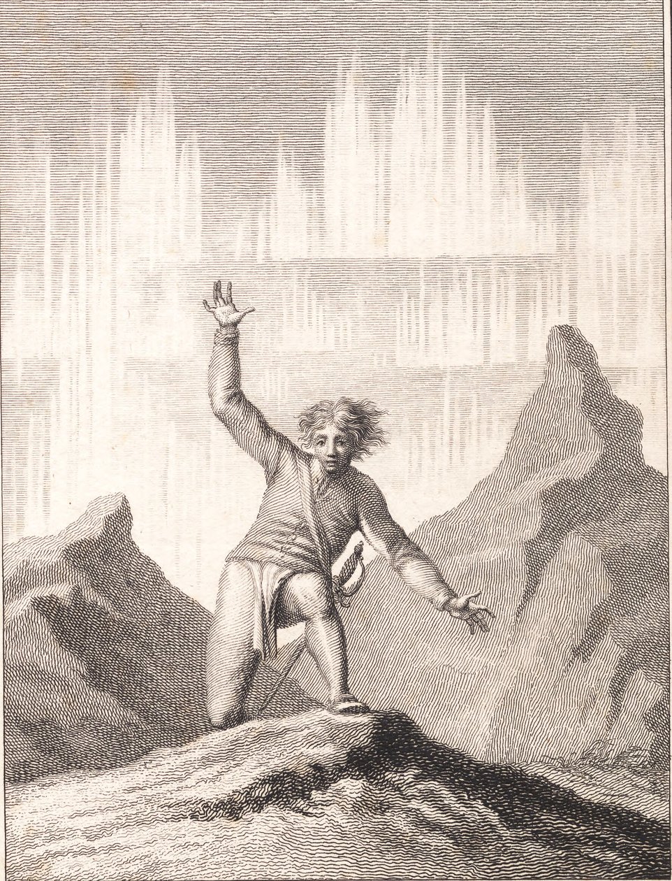 Niels Klim, Norveç kayalıkları arasında yeniden ortaya çıktı by J.F. Clemens