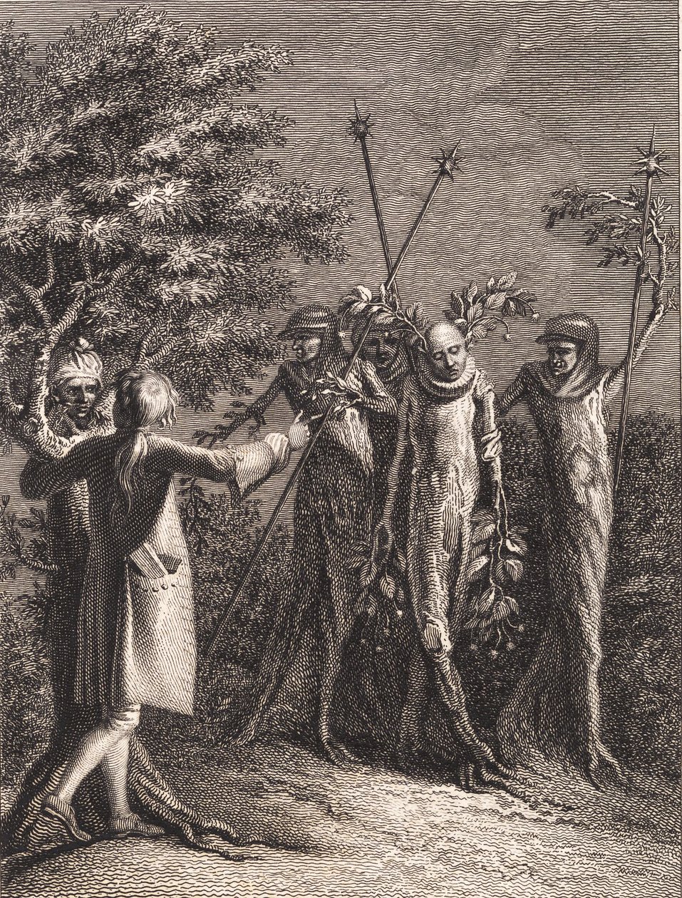 Niels Klim, bir Potualı suçlunun üç gardiyan tarafından götürüldüğünü görüyor by J.F. Clemens