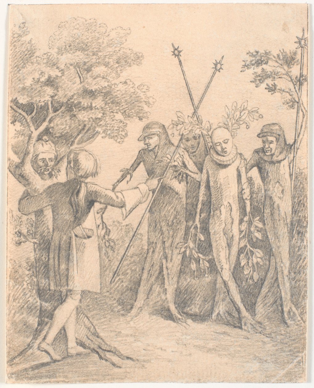 Nils Klim, bir Potualı suçlunun üç gardiyan tarafından götürüldüğünü görüyor by J.F. Clemens