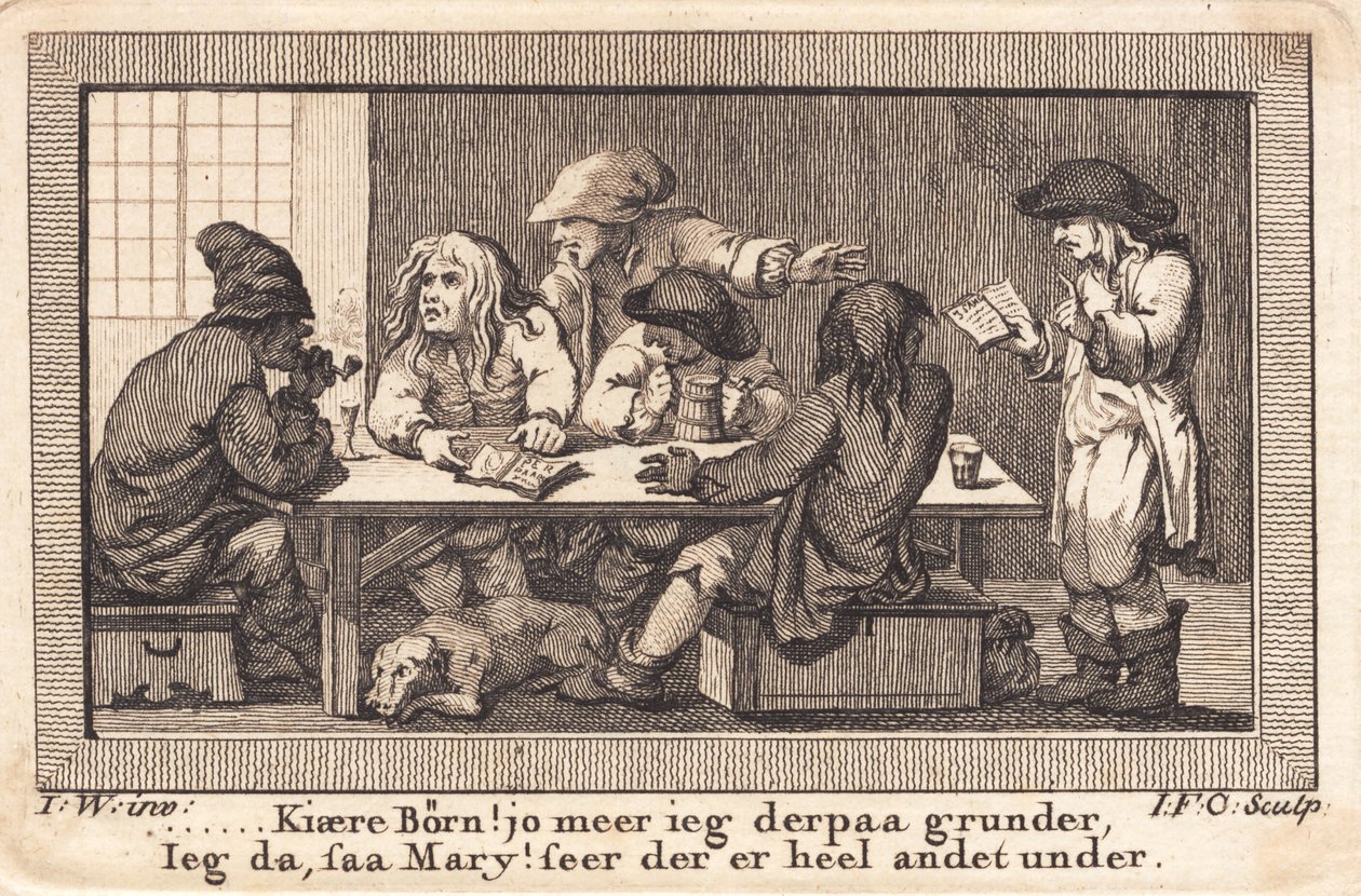 Peder Paars şiiri handa üç geyik üzerinde yargılanıyor by J.F. Clemens