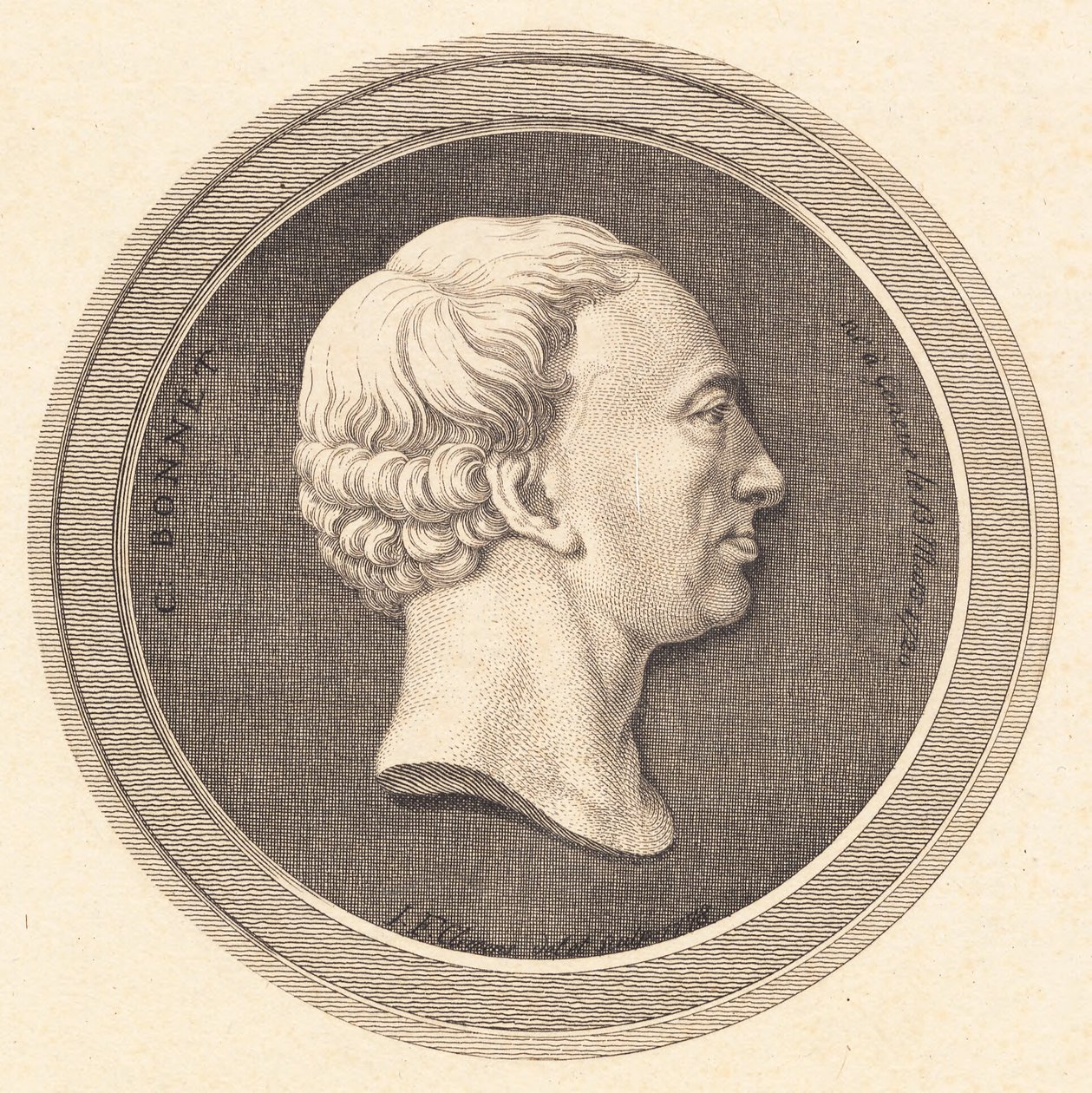 Bonnet portresi ile Rölyef Madalyon by J.F. Clemens