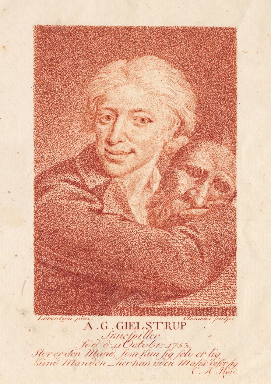 Oyuncu Adam Gottlob Gielstrup (1753-1830) by J.F. Clemens