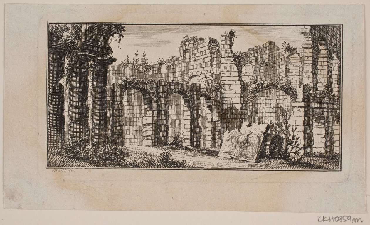 Birkaç katta kemerli büyük kalıntılar by J.F. Clemens