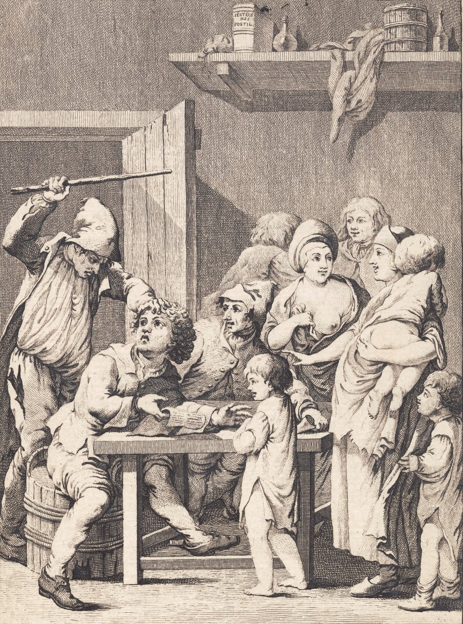 Alman Jochum kadınlara gazeteyi anlatıyor by J.F. Clemens