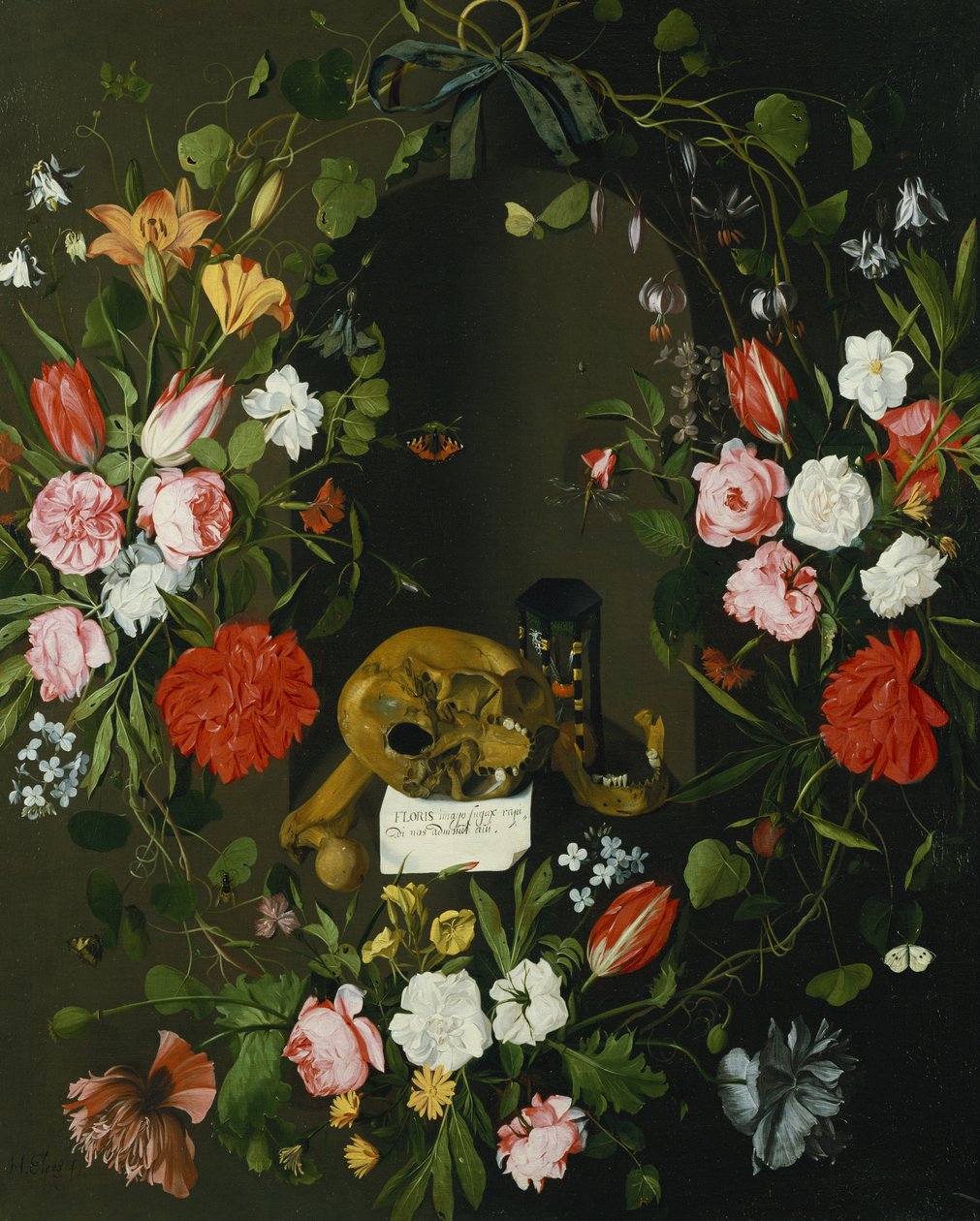 Vanitas Çiçekli Natürmort by J.H. Elers