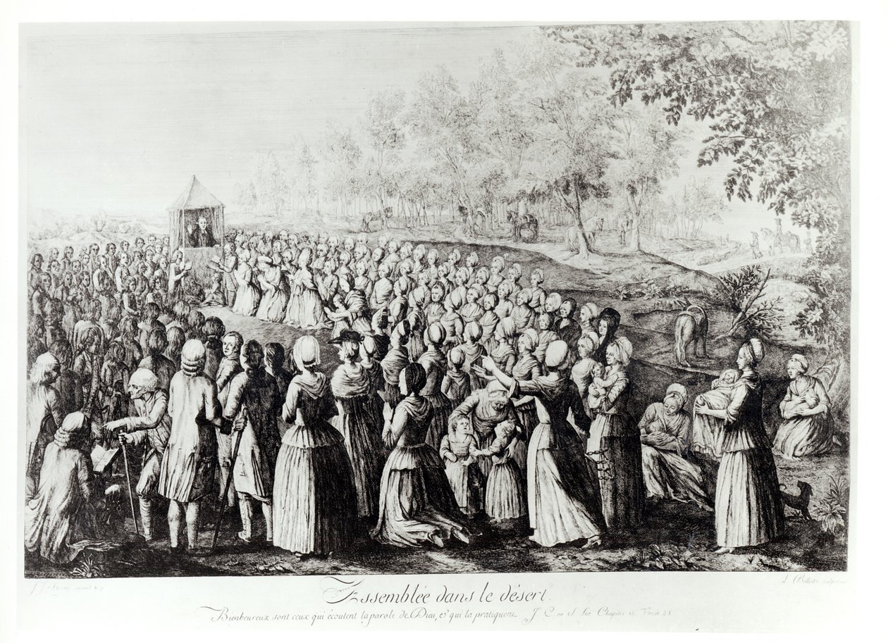 Çölde Buluşma, L. Bellotti tarafından kazınmış, 1775 by J.J. Storni