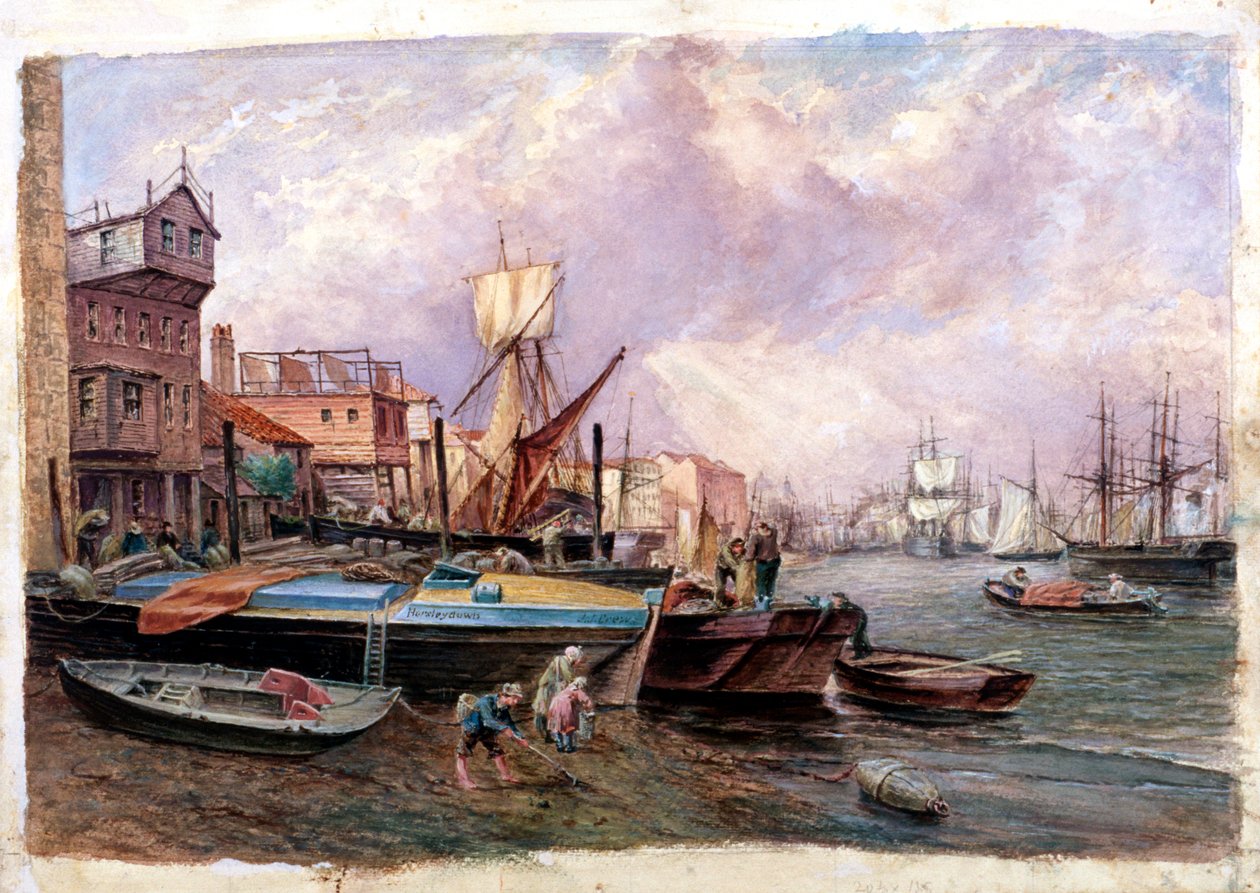 Horsleydown, Bermondsey, Londra, c1850 by JJ Crew