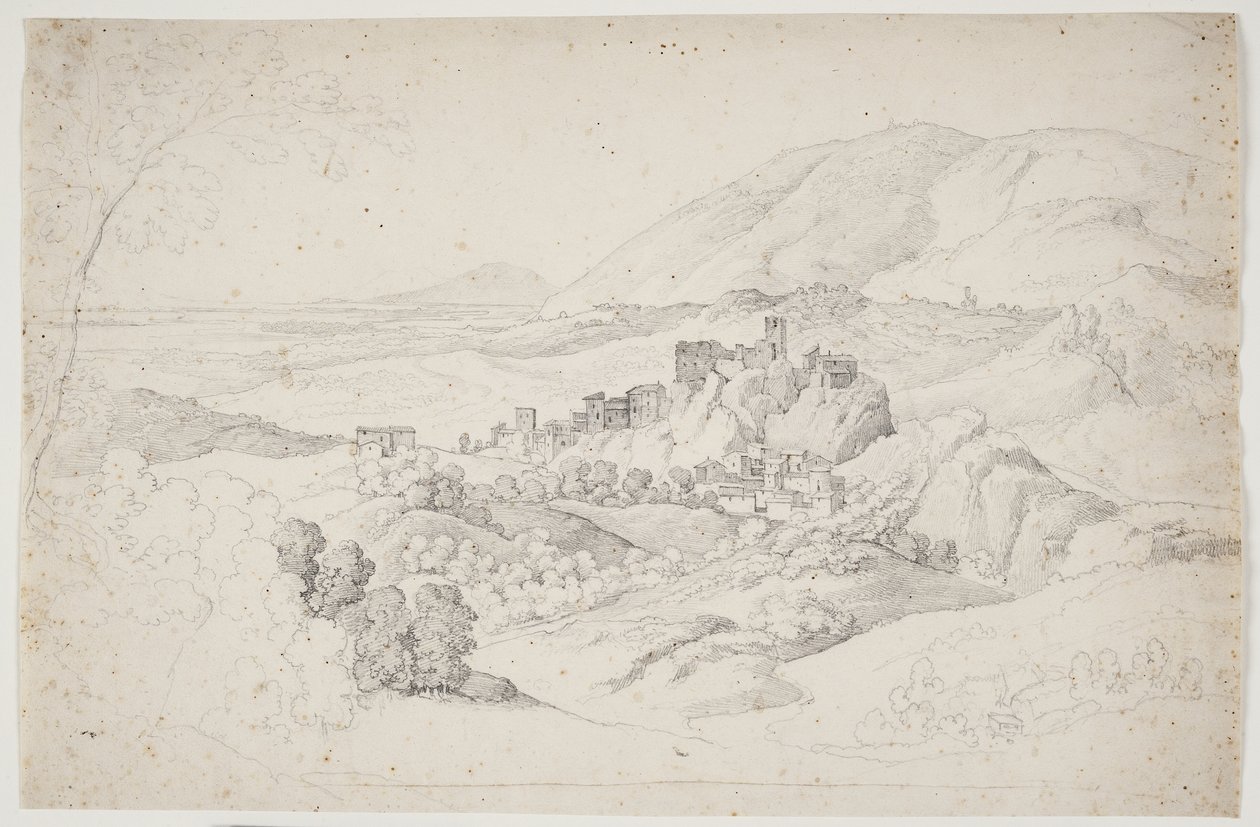 Olevano Romano. Sabinerbjergen by J.L. Lund