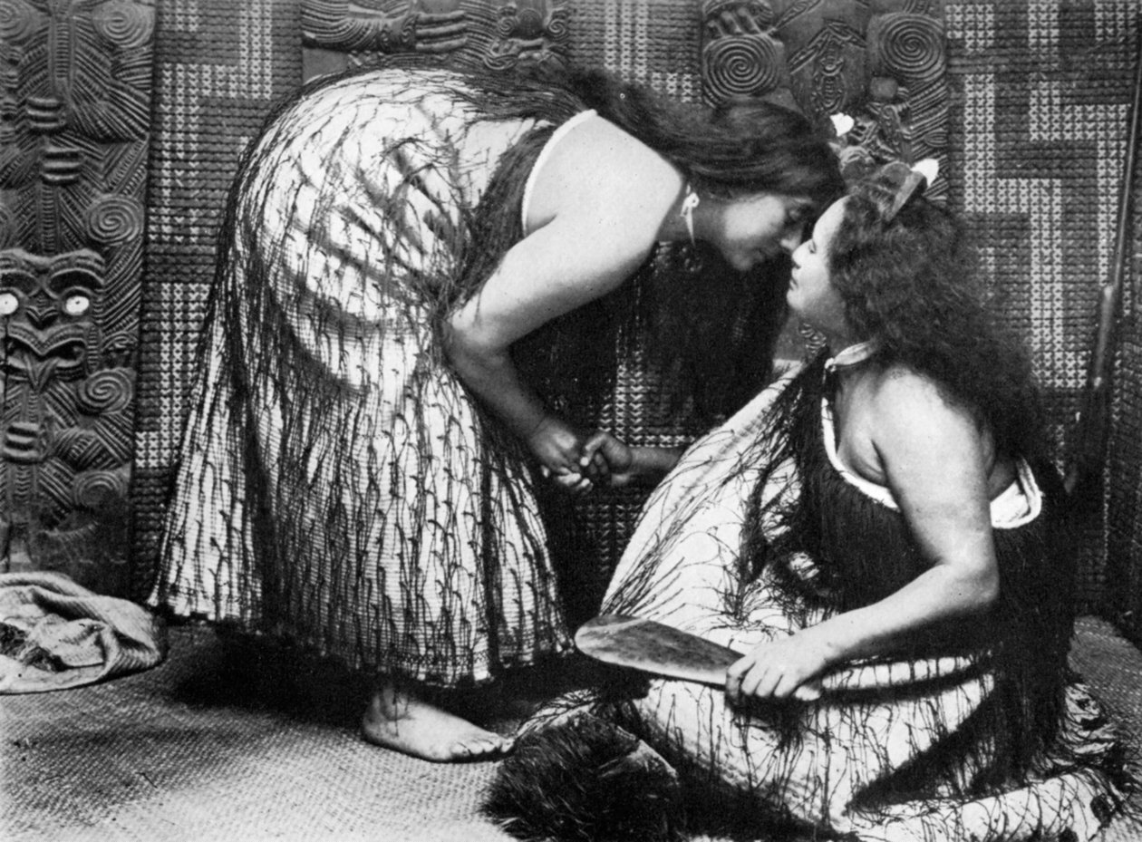Hongi Maori selamları, 1908-1909. by JL Martin