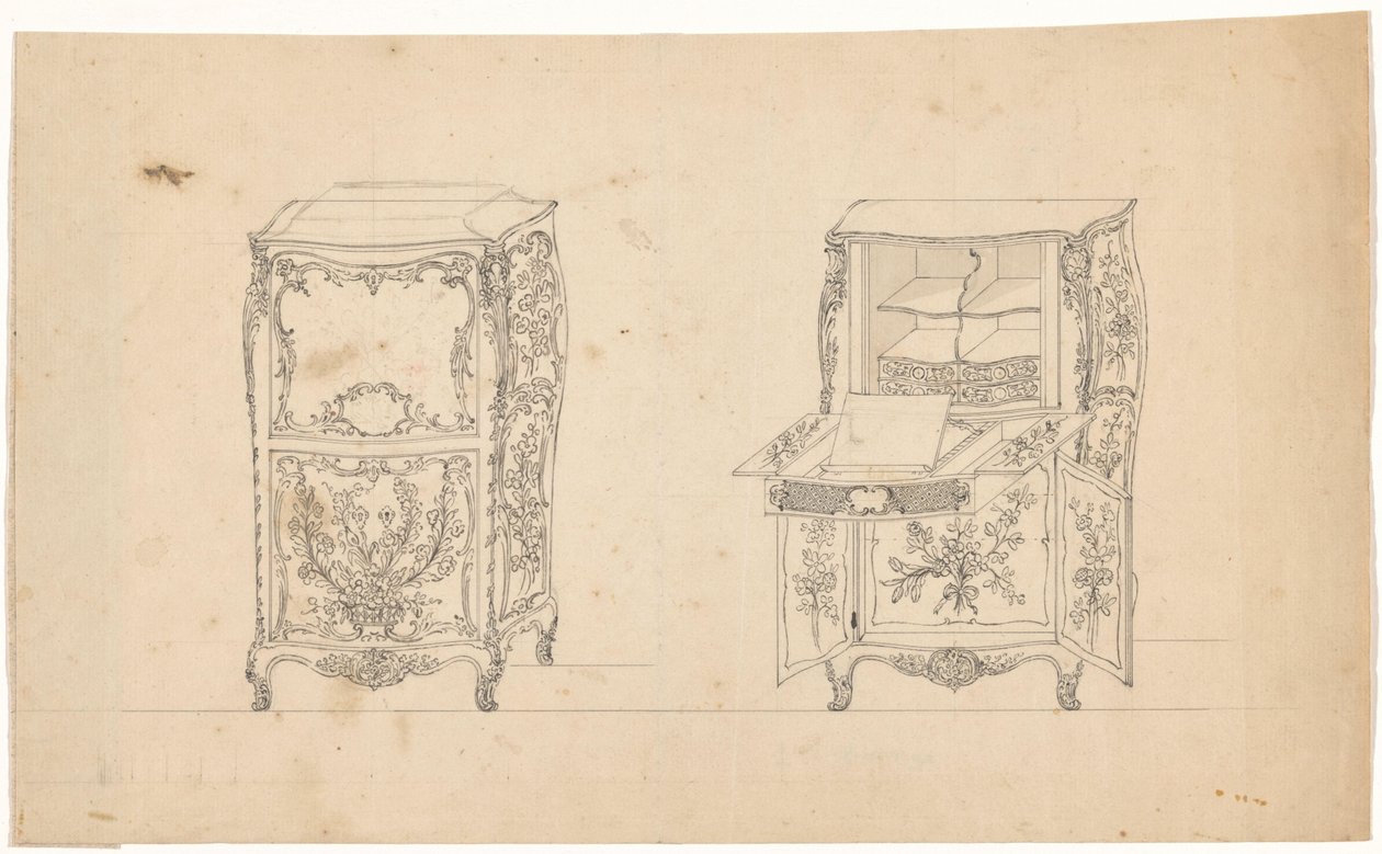 iki sekreter by J.L. Th. Baijer (attributed to)