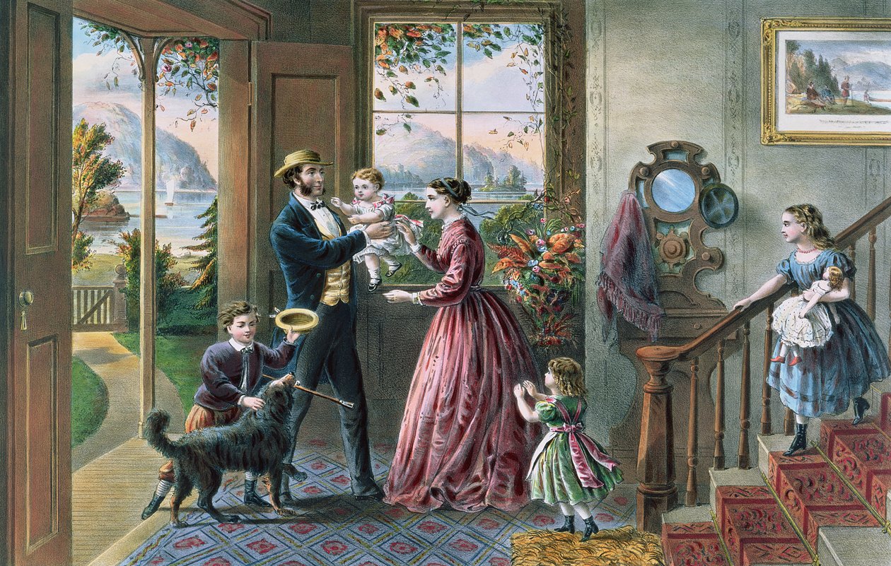Hayatın Dört Mevsimi: Orta Çağ, "Güç Mevsimi", Parsons ve Atwater tarafından kazınmış, pub. Currier ve Ives, New York, 1868 (bkz. 87966, 87971) by N. and Ives, J.M. Currier
