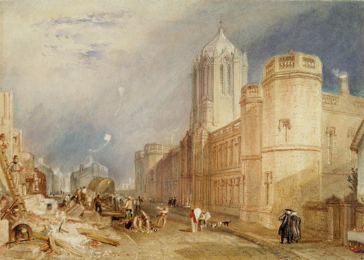 Christ Church Koleji, Oxford, 1832-1833 by Joseph Mallord William Turner
