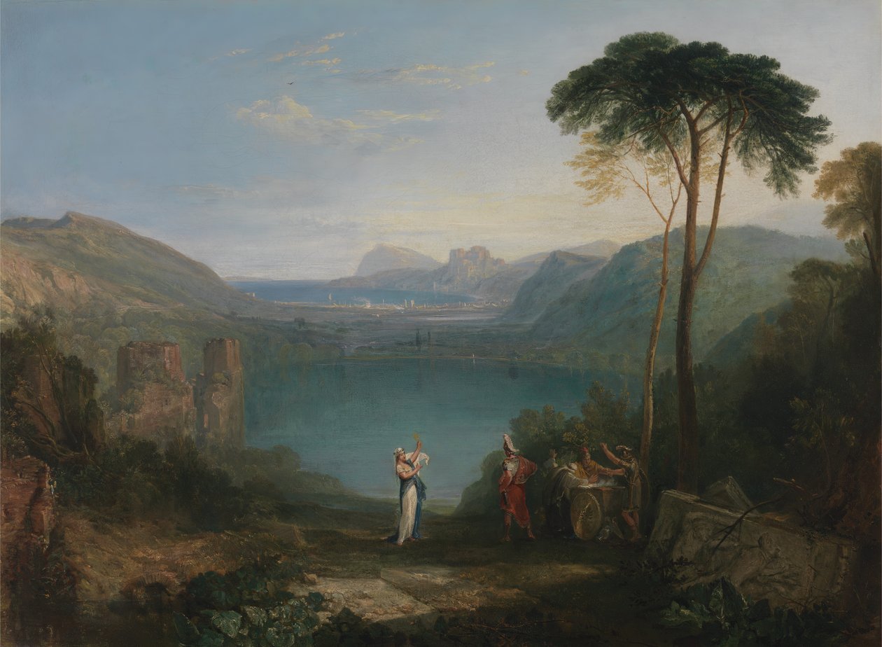 Avernus Gölü: Aeneas ve Cumaean Sibyl, 1814 ve 1815 arasında. by Joseph Mallord William Turner