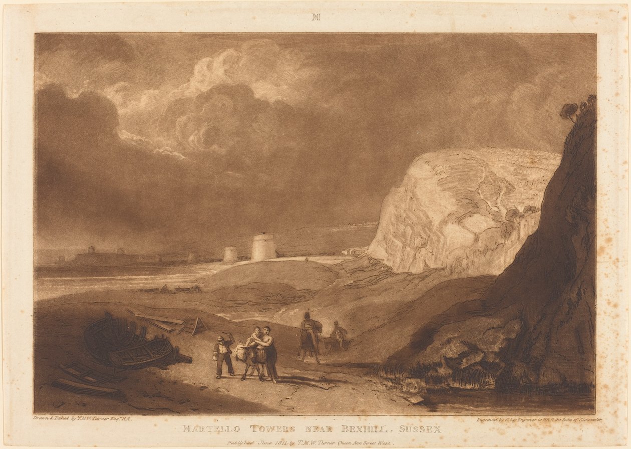 Bexhill, Sussex yakınlarındaki Martello Kuleleri, 1811