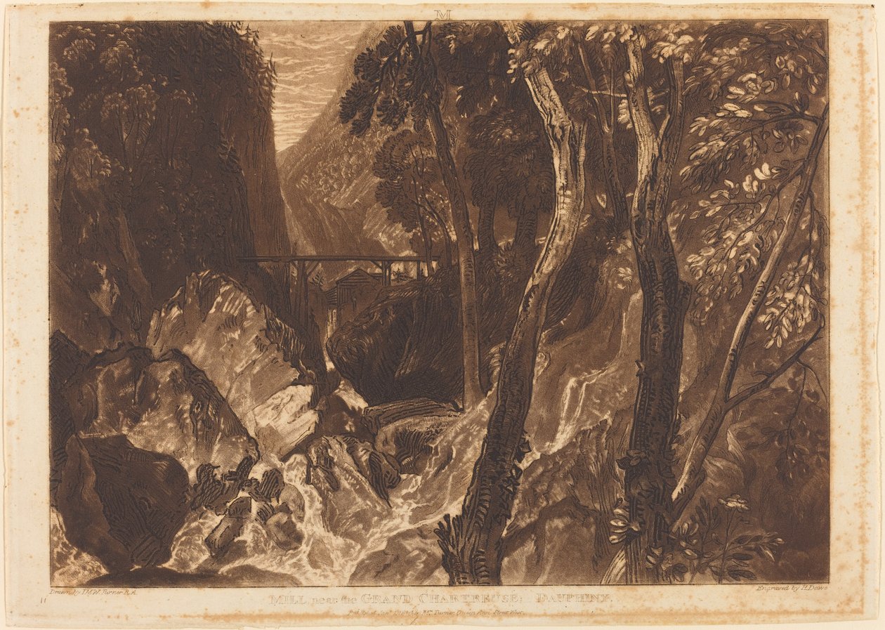 Grand Chartreuse yakınlarındaki değirmen, 1816