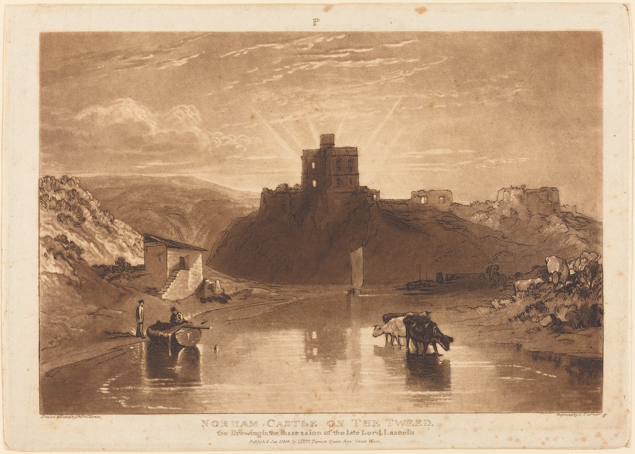 Norham Kalesi, 1816'da yayınlandı. by Joseph Mallord William Turner