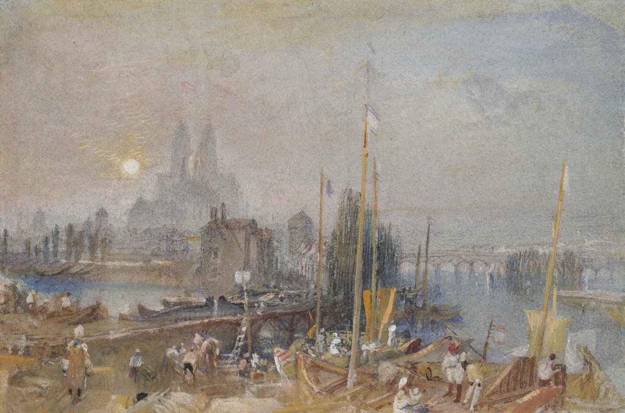 Tours yakınlarındaki Loire ve Cher Kanalı, c1830 by Joseph Mallord William Turner