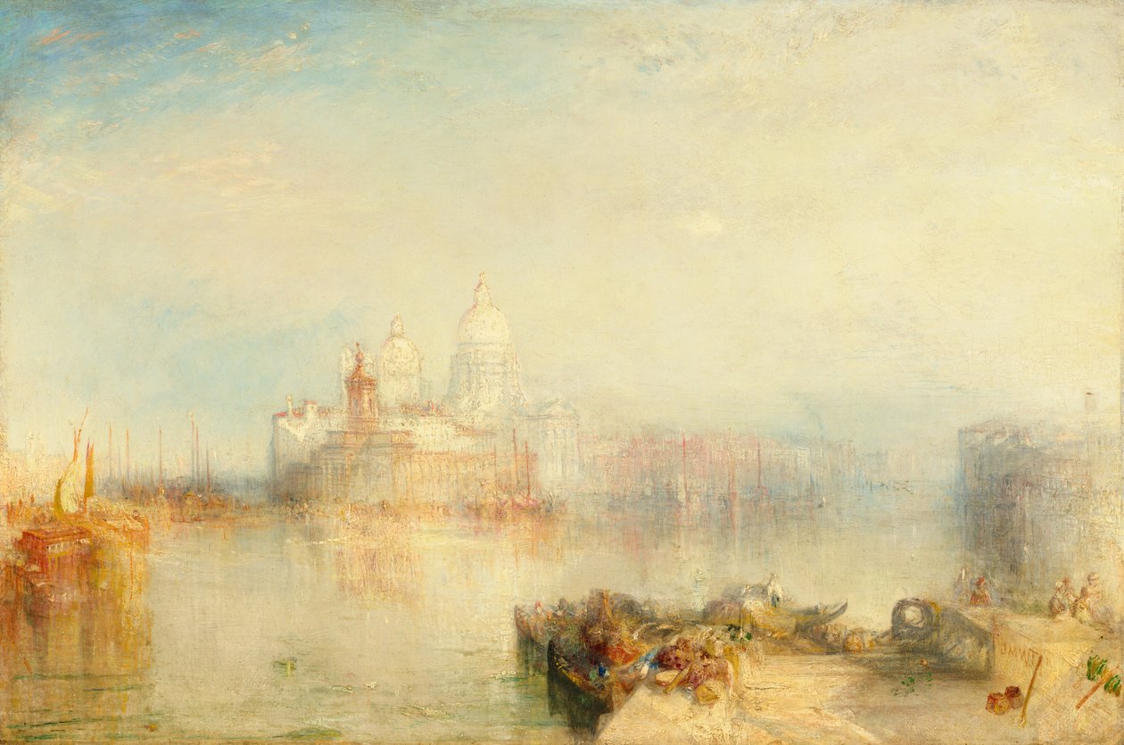 Dogana ve Santa Maria della Salute, Venedik, 1843. by Joseph Mallord William Turner