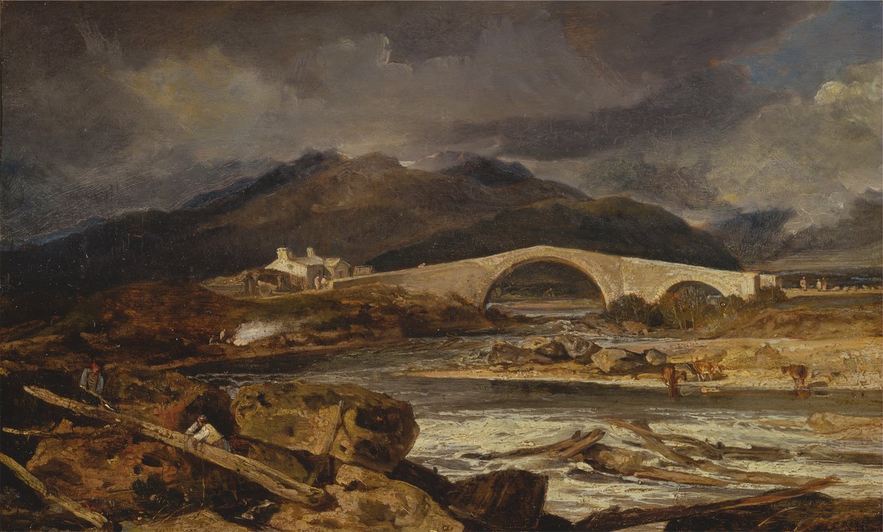 Tummel Köprüsü, Perthshire, 1802 ve 1803 arasında. by Joseph Mallord William Turner