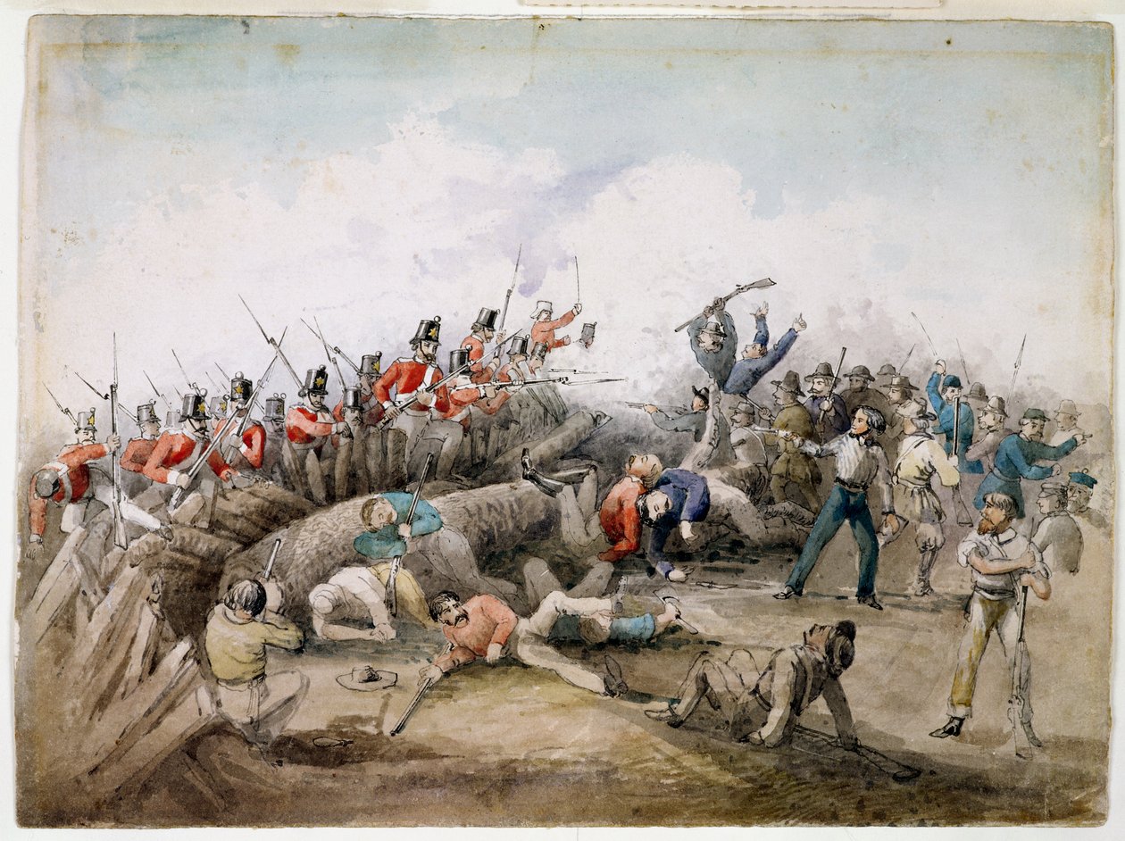 Eureka Stockade isyanı, Ballarat, Avustralya, 1854 by J.R. Henderson