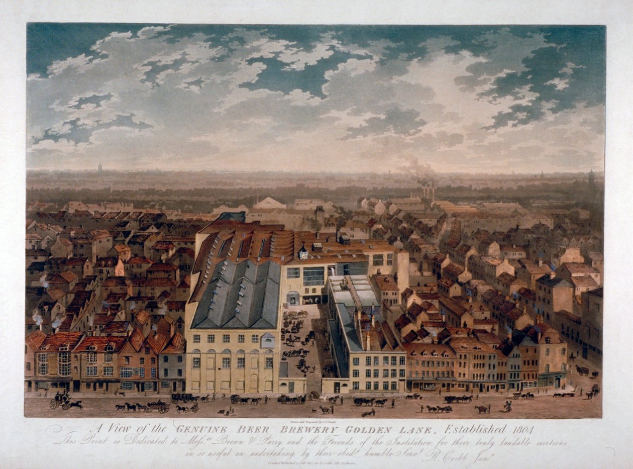 Orijinal Bira Bira Fabrikası, Golden Lane, Londra, 1807 by JS Barth