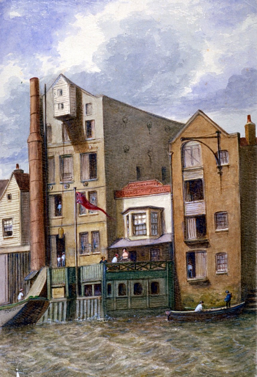 Anchor and Hope Inn, Yeni Vinç Merdivenleri, Shadwell, Londra, c1870 by JT Wilson