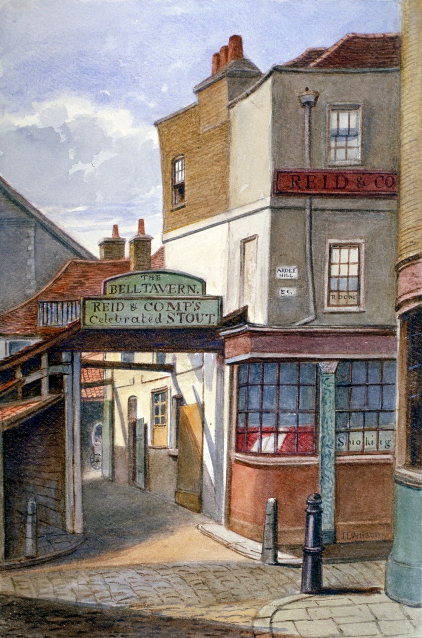 Bell Tavern, Addle Tepesi, Londra, 1868 by JT Wilson