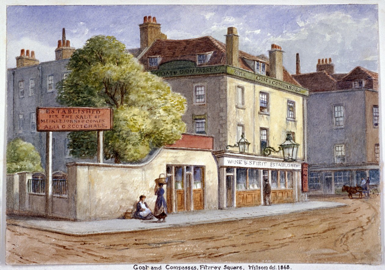 Old Goat and Compass Inn, Marylebone Road, Londra, 1868 by JT Wilson