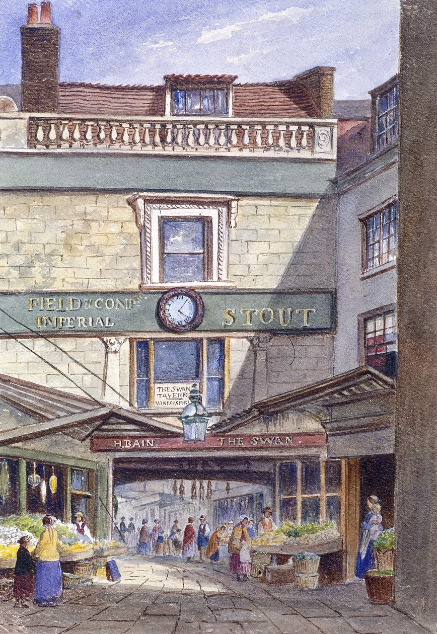 Swan Inn, Leadenhall Pazarı, Londra, c1870 by JT Wilson