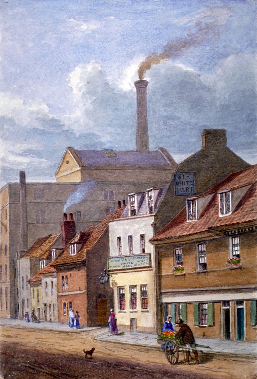 White Hart Inn, High Street, Shadwell, Londra, c1865 by JT Wilson
