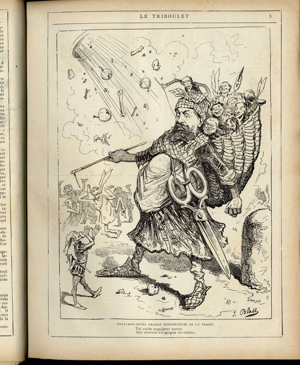 Le Triboulet'de J. Blass'ın (1847-1892) çizimi by J. (1847 1892) Blass