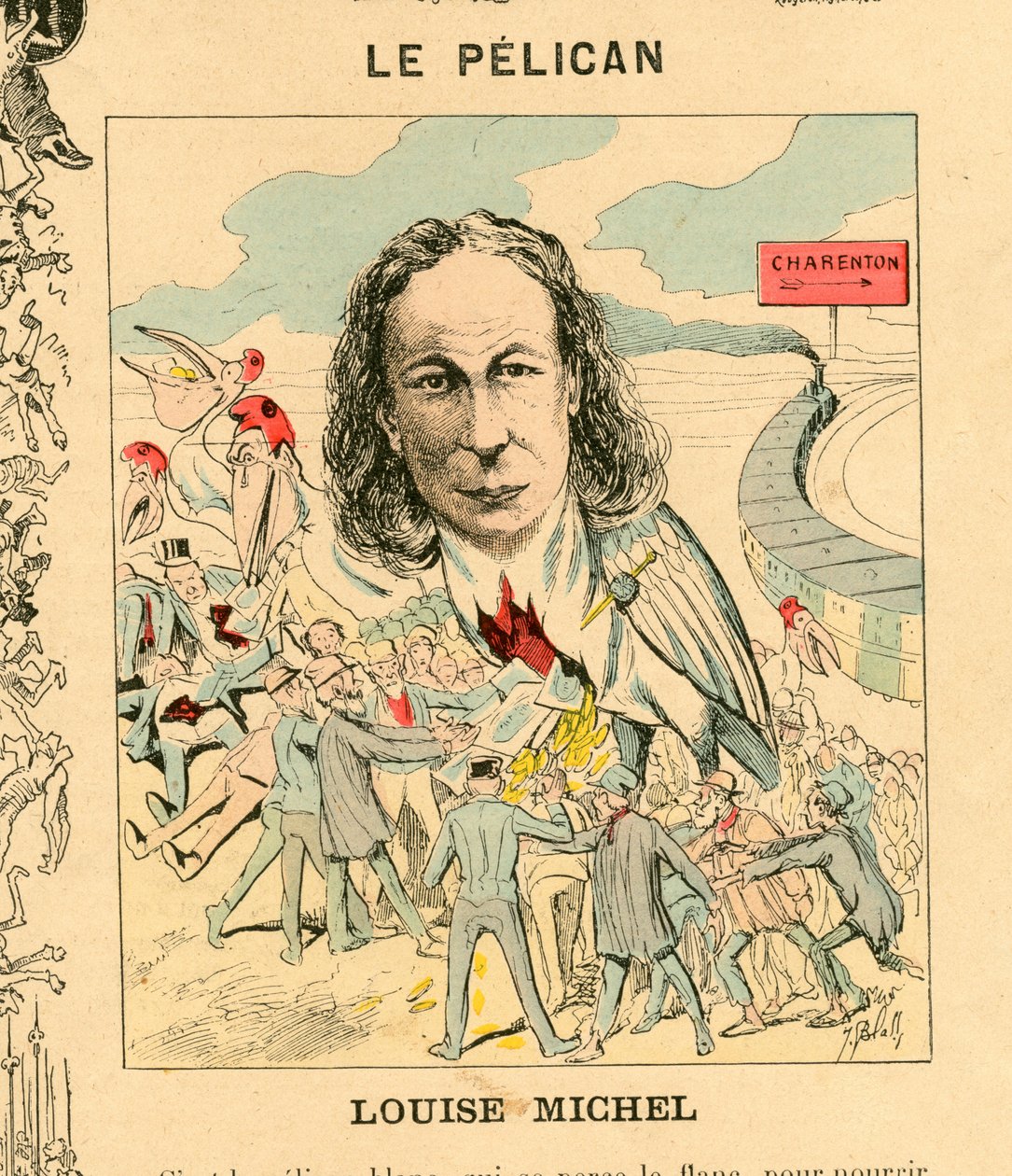 Menagerie Republicaine Üçüncü Cumhuriyet'in ana karakterlerinin mizahi galerisi, numara 33, Satirique en Couleurs by J. (1847 1892) Blass