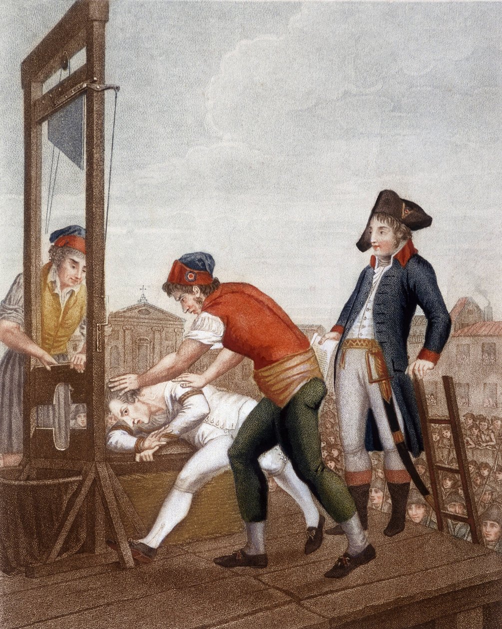 Maximilien Marie Isidore de Robespierre giyotinde by J. (after) Beys