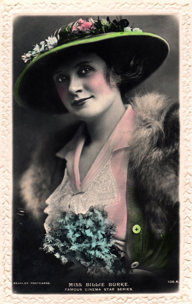 Billie Burke 1886-1970, Amerikalı aktris, 20. yüzyılın başlarında. by J. Beagles and Co.