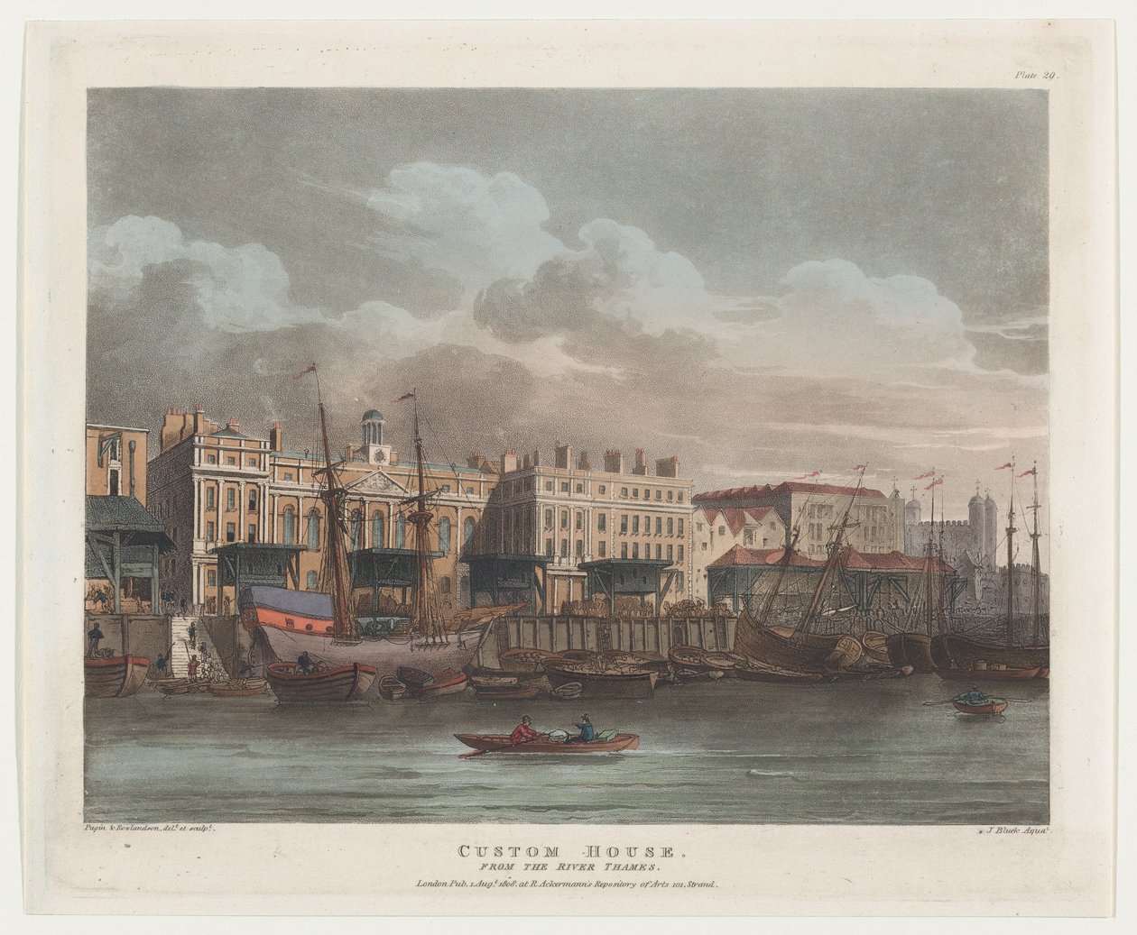 Custom House, 1 Ağustos 1808., 1 Ağustos 1808. by J. Bluck