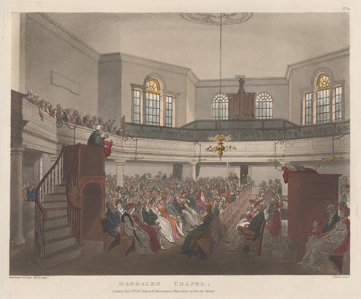 Magdalen Şapeli, 1 Şubat 1809., 1 Şubat 1809. by J. Bluck