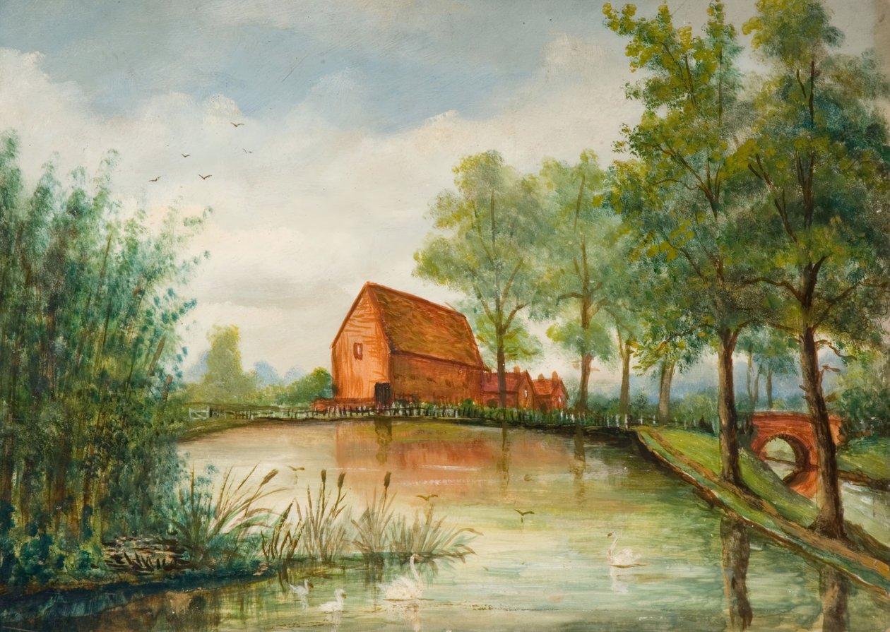 Eski Çakıl Değirmeni Havuzu, Birmingham, 19. yüzyıl. by J. Booth