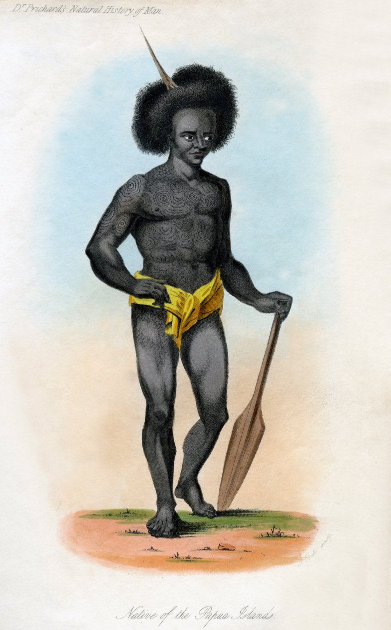 Papua Adaları Yerlisi, c1840. by J. Bull