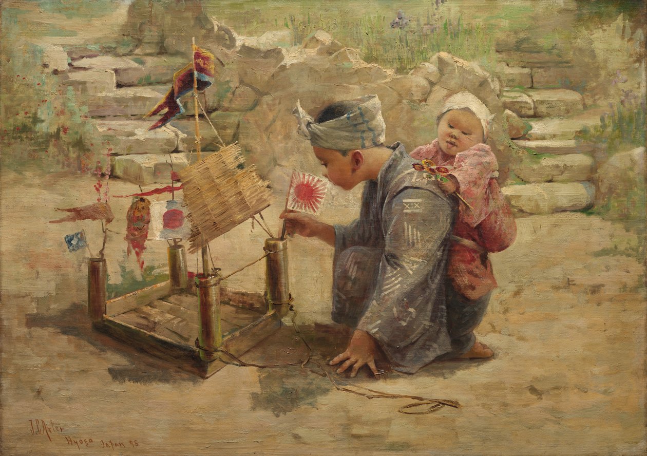 Japon Çocuğun Savaş Adamı İnşası, 1895. by J. C. Arter.