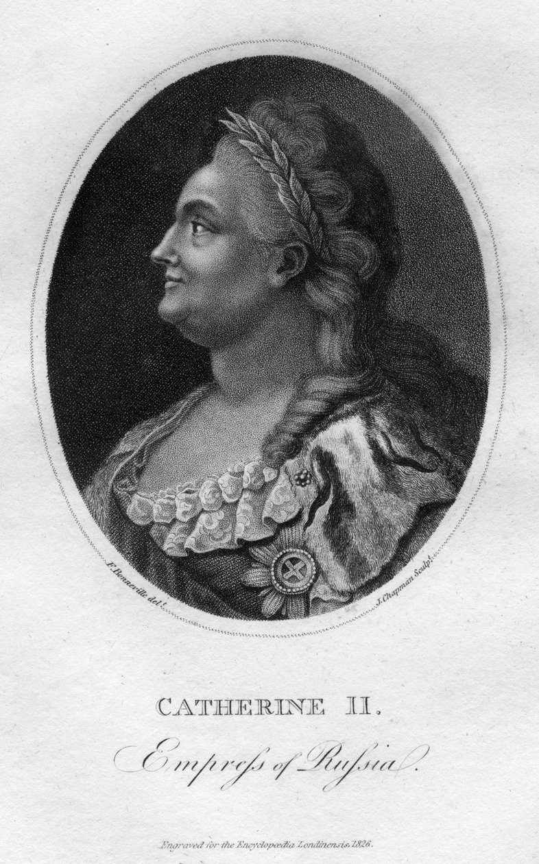 Büyük Catherine, Rusya İmparatoriçesi, 1826. by J. Chapman