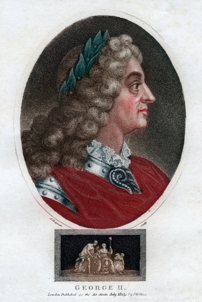 Büyük Britanya George II, 1804. by J. Chapman