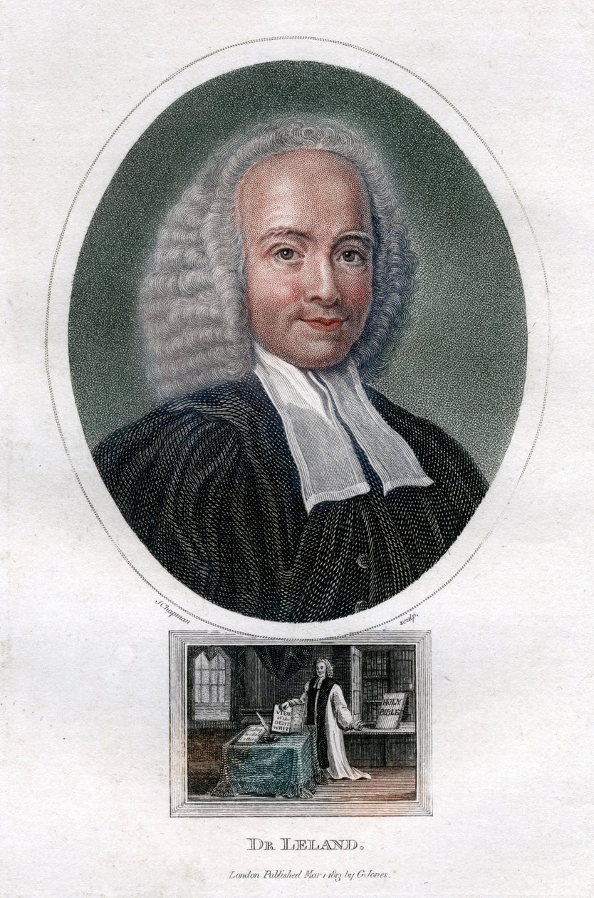 John Leland, 18. yüzyıl İngiliz Presbiteryen bakanı ve teolojik eserlerin yazarı, 1813. by J. Chapman