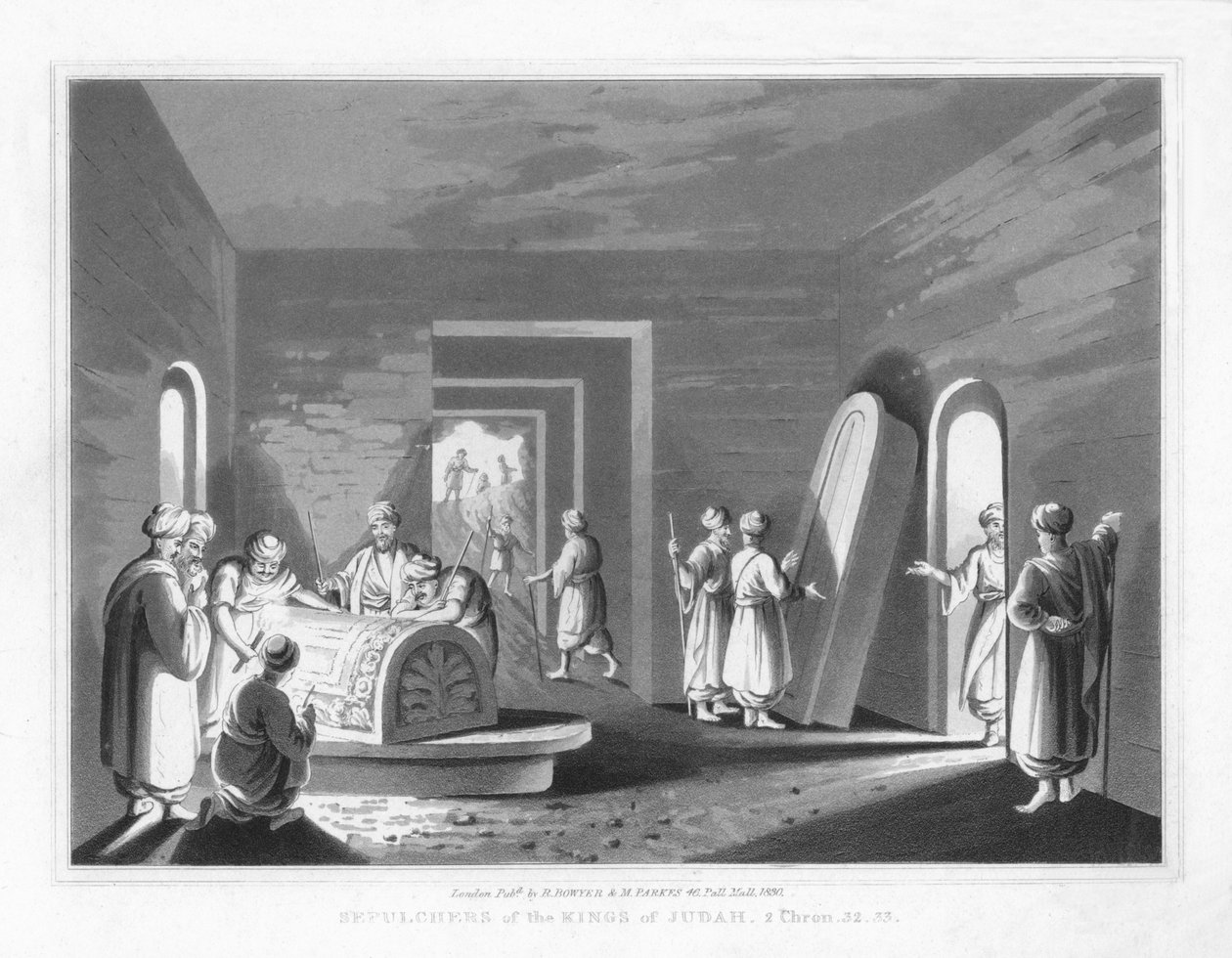 Yahuda Krallarının Mezarları. 2 Tarihler, 32.33, 1830 by J. Clarke
