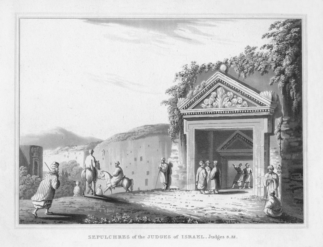 İsrail Yargıçlarının Kabirleri. Hakimler 8.32., 1830 by J. Clarke