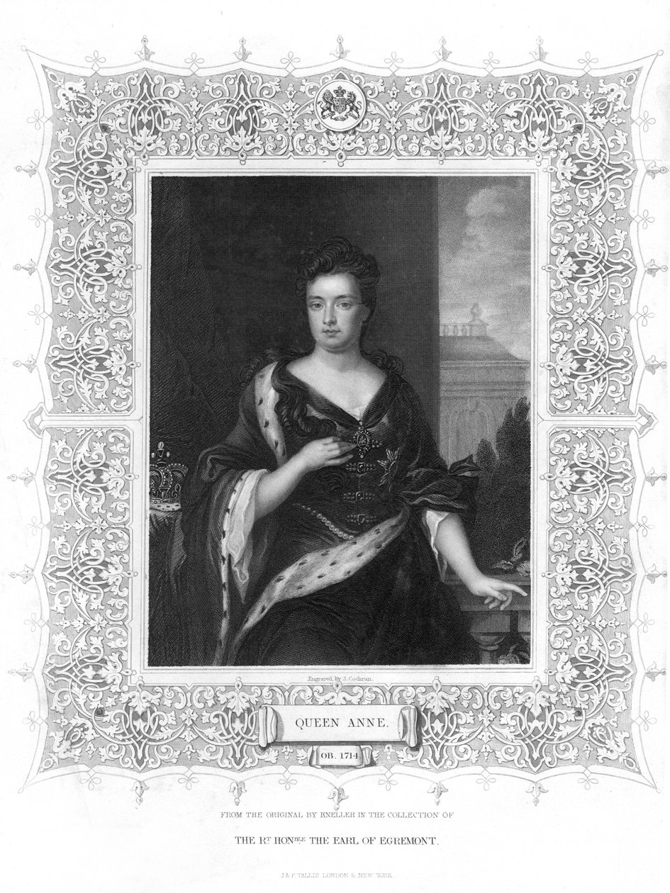 Anne, Büyük Britanya Kraliçesi, 19. yüzyıl. by J. Cochran