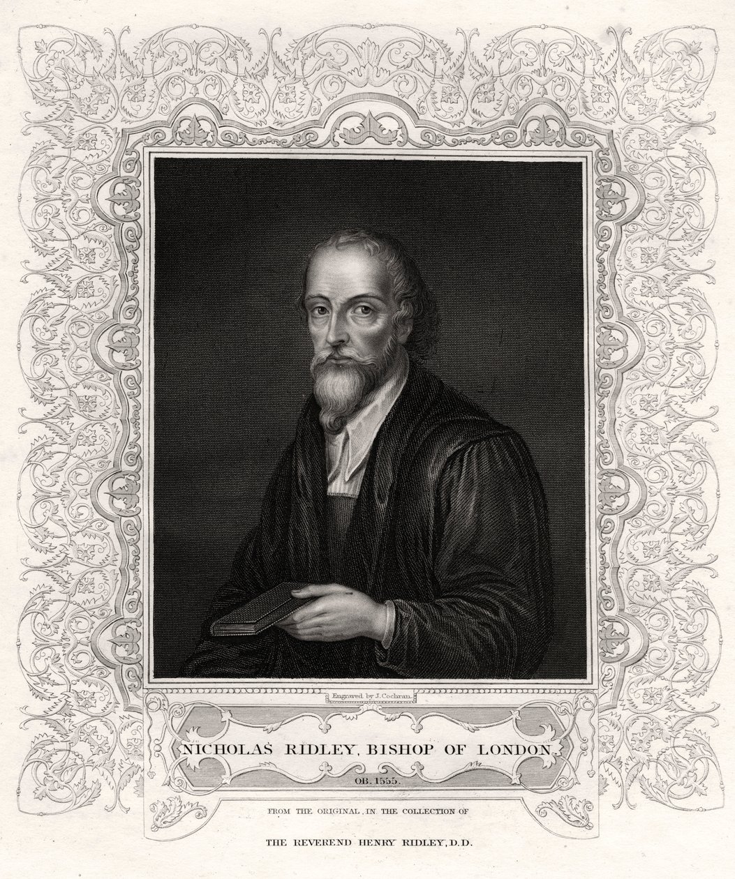 Nicholas Ridley, Londra Piskoposu, 19. yüzyıl by J. Cochran