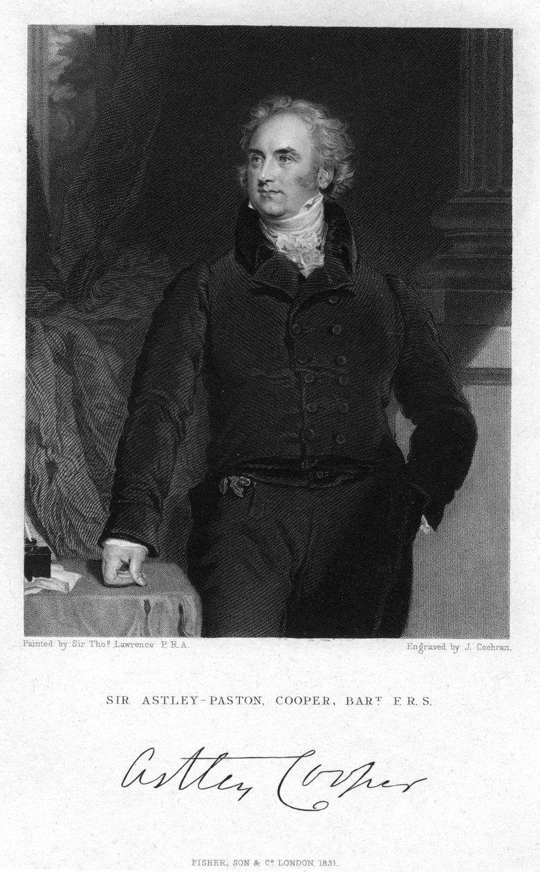 Sir Astley Paston Cooper, 1. Baronet, İngiliz cerrah ve anatomist, 1831 by J. Cochran