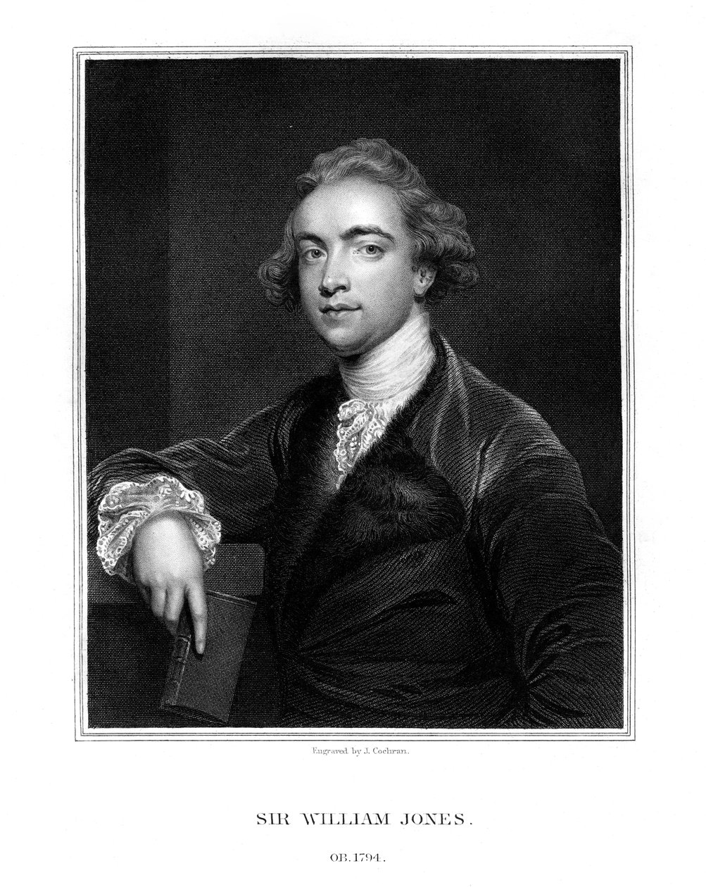 Sir William Jones, İngiliz oryantalist, filolog ve hukukçu, 1832. by J. Cochran