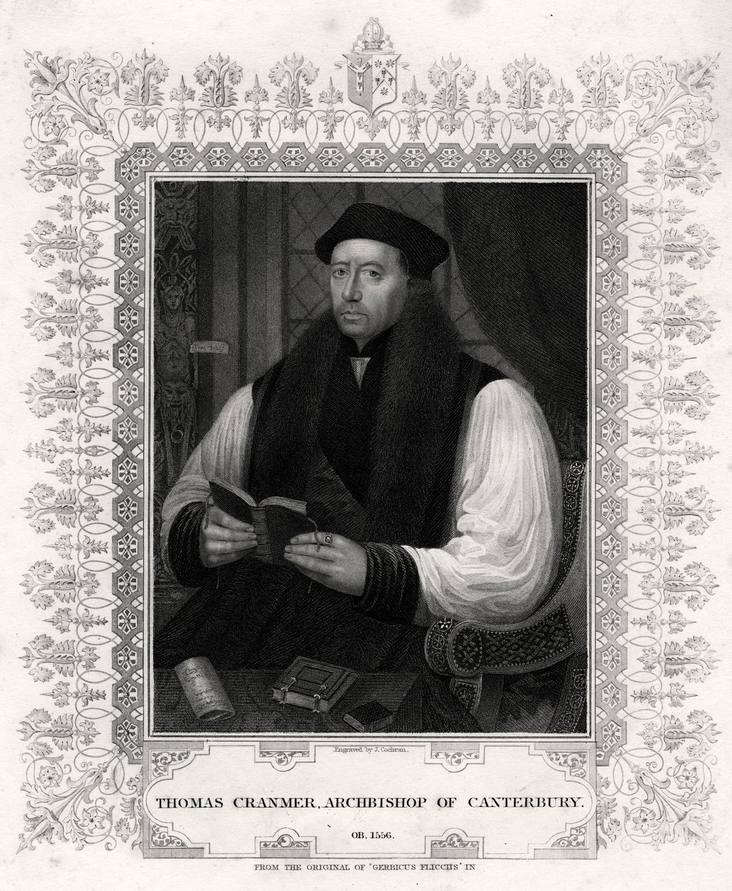 Thomas Cranmer, Canterbury Başpiskoposu, 19. yüzyıl by J. Cochran